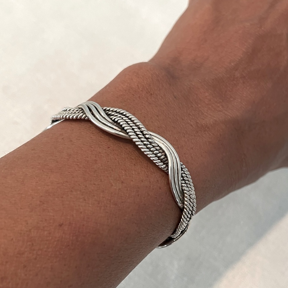 925 Silver Mexico Adjustable Bracelet - Picture 3 of 5